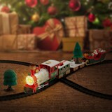 thumbnail of ECD Germany Weihnachtszug Set 22-teilig, batteriebetrieben mit Licht & Sound, Lokomotive, 3 Waggons & Schienen, Eisenbahn für Weihnachtsbaum, Kinder