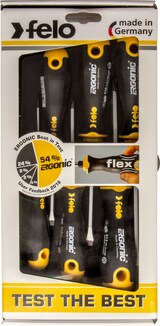 thumbnail of Felo Ergonic Kreuz + Schlitz Schraubendreher Set 6 Schraubendreher SD 41096148
