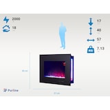 thumbnail of PURLINE  Chimenea eléctrica mural con luz ambiental CHE-400