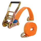 thumbnail of 4x Spanngurt mit Ratsche Zurrgurt 6m 3000kg 3to 2-tlg. 35mm TÜV / GS orange