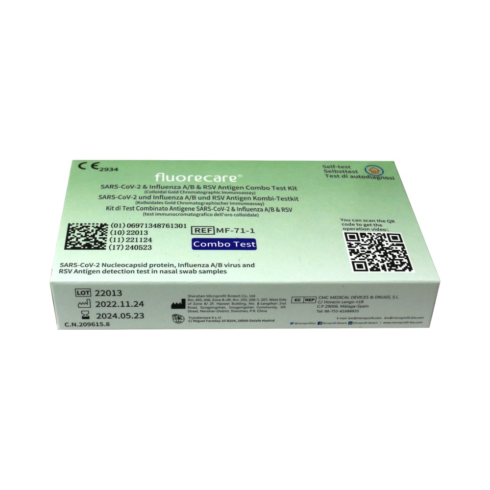 fluorecare® Corona-, Influenza- & RSV-Test