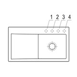 thumbnail of Villeroy&Boch Spülbecken mit Abtropffläche links, Subway Style 50 Steam Grau 90x51cm, Keramik, Handbetätigung