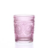 thumbnail of Trinkglas lila 280ml Wasserglas Saftglas Vintage Boho Blumenmuster
