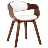 thumbnail of Chaise retro Kingston en similicuir Noyer / Blanc