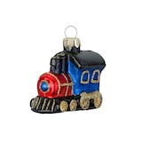 thumbnail of Christbaumschmuck Glas 6cm Lokomotive Figur Handbemalt Weihnachtsbaum Anhänger Weihnachten Christbaumanhänger Weihnachtsbaumschmuck Eisenbahn Blau Rot
