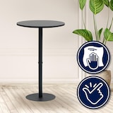 thumbnail of DELUKE® Stehtisch rund Ø 75cm CAHNI Metall Gestell Bistrotisch Gastro Bartisch rund Hoher Tisch Hochtisch, 110x75cm HxB, Schwarz