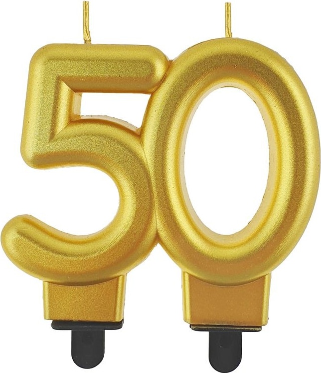 50. Geburtstag Kerze gold Zahl