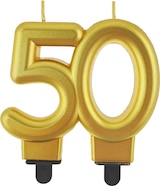 thumbnail of 50. Geburtstag Kerze gold Zahl