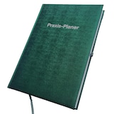 thumbnail of 2026 ADINA Praxis-Planer A4 1 Tag auf 1 Seite grün-metallic mit Silberprägung