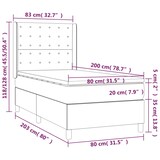 thumbnail of vidaXL Boxspringbett mit Matratze & LED Weiß 80x200 cm Kunstleder