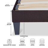 thumbnail of Sommier à lattes en bois  2 places  Coloris Gris anthracite  Livré en kit  200x220 cm KIT15 OLYMPE LITERIE