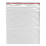 thumbnail of 1000x Druckverschlussbeutel 120 x 120 mm mit Eurolochung Farbstreifen rot