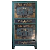 thumbnail of OPIUM OUTLET mobile cassettiera credenza armadio matrimonio 33723-3 "Oceanflowers" blu vintage asiatico cinese orientale