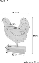 thumbnail of Huhn, Hahn oder beides als Set aus Buche Osterdeko V-40.11-Hahn und Huhn