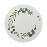 thumbnail of Bierdeckel Eukalyptus Herz, Ø 10,7 cm, 100 Stück