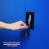 thumbnail of PROREGAL Mega Deal 2x Flügeltürenschrank ELEPHANT Metall Aktenschrank komplett montiert abschließbar 2 Türen 180x120x40cm 4 Ebenen Blau/Lichtgrau