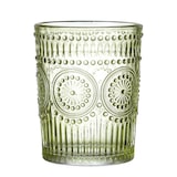 thumbnail of Trinkglas grün 280ml Wasserglas Saftglas Vintage Boho Blumenmuster
