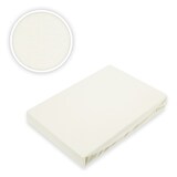 thumbnail of Jersey Spannbettlaken für Wasserbetten Rundumgummizug 200 x 220 cm Naturweiß