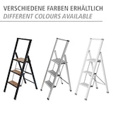 thumbnail of WENKO Alu-Design Klapptrittleiter 3-stufig Schwarz