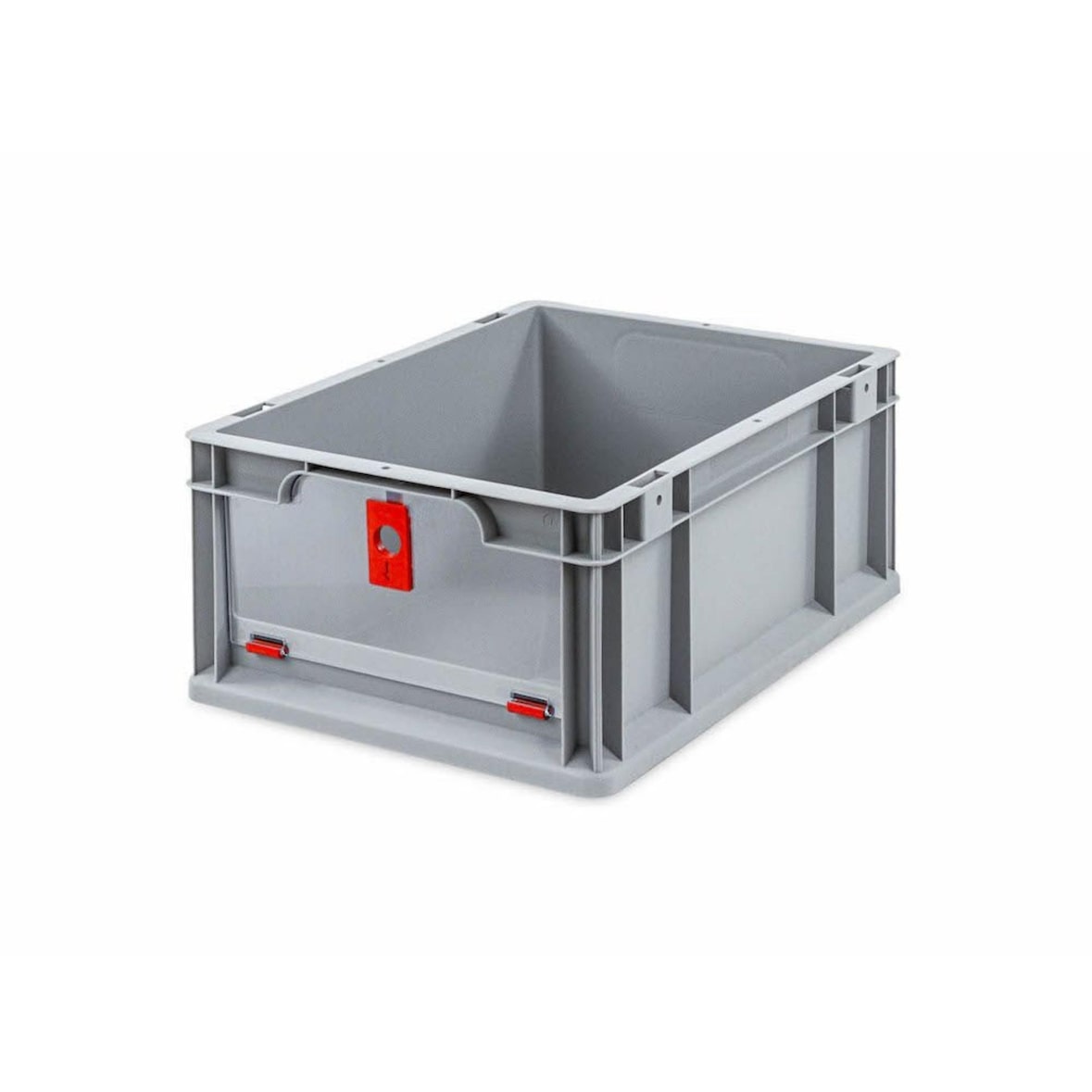 PROREGAL Eurobox NextGen Insight Cover | HxBxT 17x30x40 | 16 Liter | Niedrig/Rot | Eurobehälter, Transportbox, Transportbehälter, Stapelbehälter