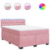 thumbnail of vidaXL Boxspringbett mit Matratze Rosa 160x200 cm Samt