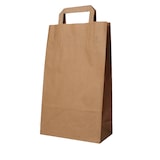 thumbnail of Nette 250 Papiertragetaschen braun 22+10x36cm Papiertaschen