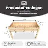 thumbnail of IvoQ Verhoogde Plantenbak – FSC Hout – Houten Kweekbak – Weerbestendig – 126x60x76 cm – Voor Balkon & Tuin