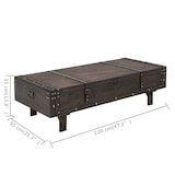 thumbnail of Table basse contreplaqué style vintage 120x55x35 cm Modèle Atlas Office Pro Signature