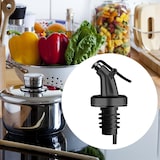 thumbnail of Vertedor para botellas negro con tapón de plástico en juego de 10