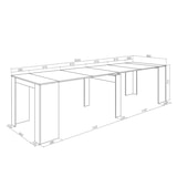 thumbnail of Mesa Consola Extensível, Cozinha, Sala de jantar, 302x90x77cm, Para 14 pessoas, Mesa de Jantar, Estilo moderno, Carvalho _ EX300ROC2018S