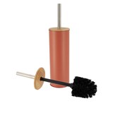 thumbnail of Brosse WC avec support en métal Terracotta et couvercle Bambou