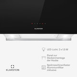 thumbnail of Klarstein Kronleuchter L Inselabzugshaube 60cm Abluft: 590m³/h LED Touch Glas Schwarz