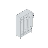thumbnail of C+P Z-Spind Classic PLUS, Füßen, 8 Abteile, HxBxT 195x120x50cm, Sicherheitsdrehriegel, Verkehrsweiß von PROREGAL