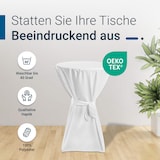 thumbnail of TexDeko Stehtischhusse Premium Weiß Ø 80cm mit Schleifenband