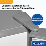 thumbnail of Exquisit Gefrierschrank gross, 204l Nutzinhalt, Nofrost, Alarmfunktion, 4-Sterne-Gefrieren, 4 Schubladen, Abtauautomatik GS5271-NF-H-040E inoxlook