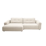 thumbnail of KAWOLA Sofa MIKA Ecksofa Cord cremeweiß Longchair links