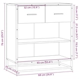 thumbnail of vidaXL Sideboard Braun Eichen-Optik 68x35x76 cm Holzwerkstoff