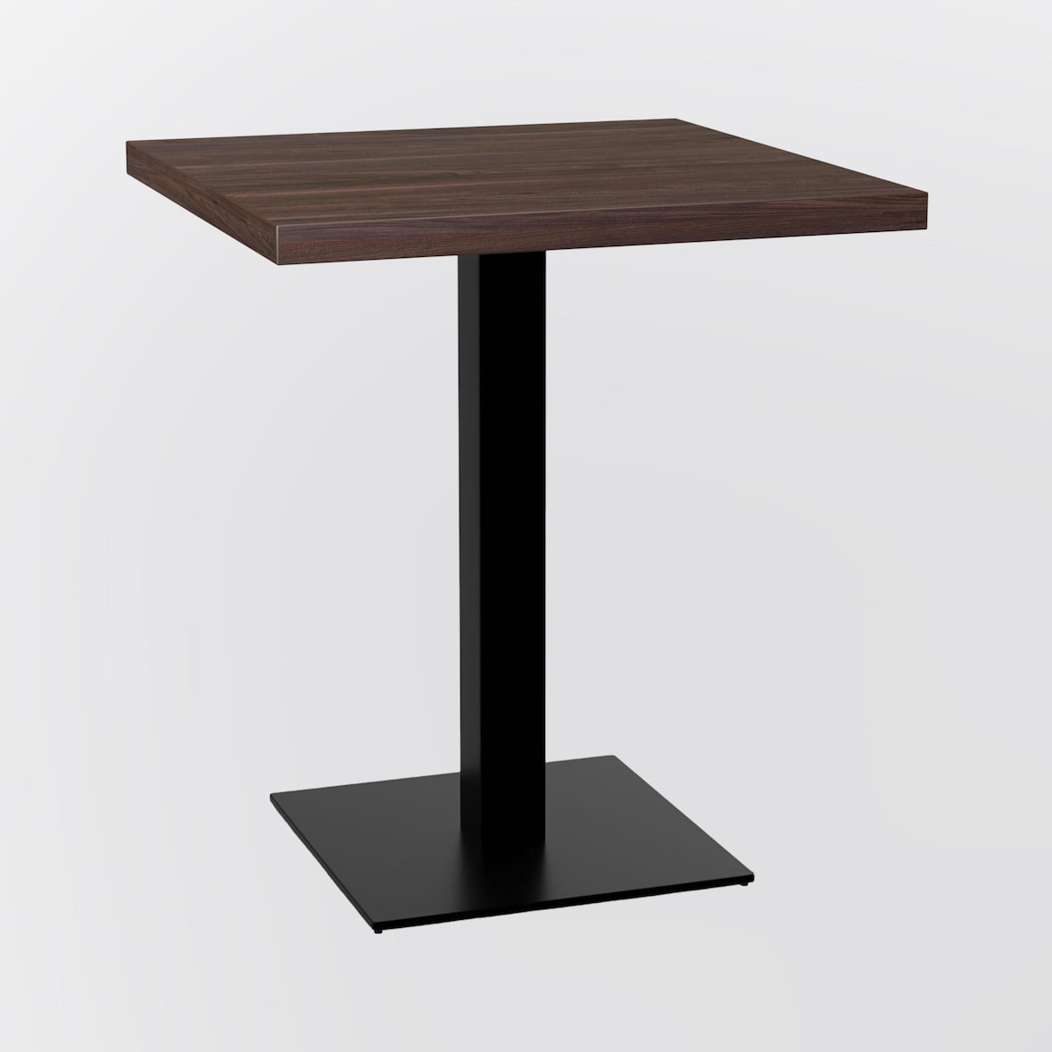 Bistrotisch 80x80 cm | Walnuss | Gusseisengestell