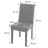 thumbnail of Set van 4 eetkamerstoelen Keukenstoel Littau ~ imitatieleer, mat zwart, donkere poten