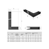 thumbnail of Grelha de ventilação de canto para lareira 95x800x450 - Loft Angle left white