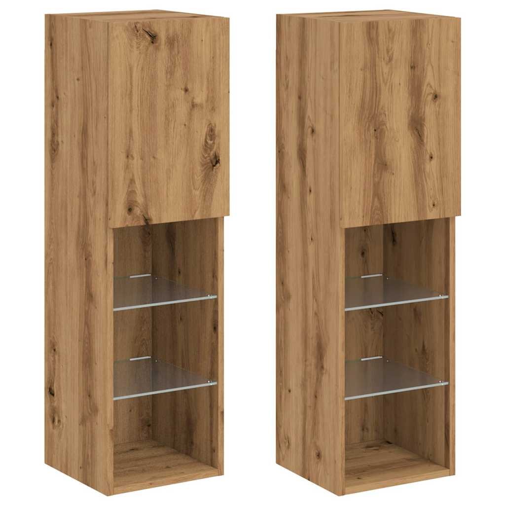 Helloshop26 - Multimedia-TV-Ständer TV-Regal Sideboard TV-Schrank für Esszimmer Wohnzimmer Schlafzimmer mit LED-Beleuchtung 02_0028888