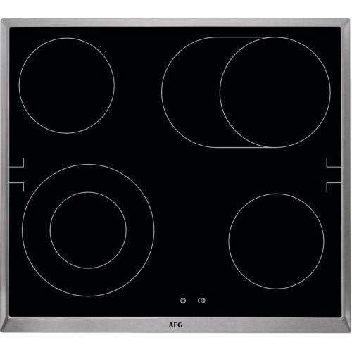 AEG HE604062X-B Glaskeramik-Kochfeld 60cm – herdgebunden mit Bräter- & Zweikreiszone
