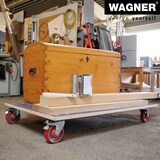 thumbnail of WAGNER Transporthilfe PROFESSIONAL EURO 24 mm - 120 x 80 x 18 cm, Schwerlastrollen 125 mm, Tragkraft 1000 kg - 20134901