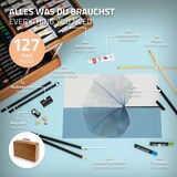 thumbnail of ECD Germany 127-tlg. Malset mit Holzkoffer, XXL Kinder-Malkoffer mit Acryl-, Aquarell- & Pastellfarben, Buntstiften, Finelinern, Bleistiften &
