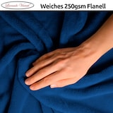 thumbnail of Kuscheldecke Dunkelblau 220x240 cm Wolldecke Fleece extra weiche Wohndecke Sofa