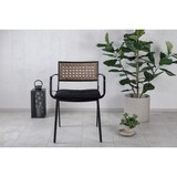 thumbnail of Paola Gartenstuhl inkl. Kissen, stapelbar schwarz, natur. 4er Set