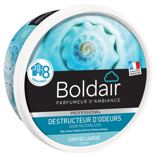 Boldair gel destructeur d'odeurs grand large 300 g - gel solide destructeur d'odeurs