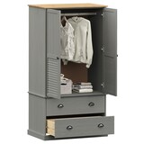 thumbnail of vidaXL Kleiderschrank VIGO Grau 90x55x176 cm Massivholz Kiefer