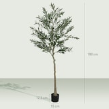 thumbnail of HOMCOM olivo artificial 180 cm planta artificial decorativa grande árbol artificial de interior con 40 aceitunas decoración para hogar oficina verde