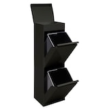 thumbnail of ARREGUI Top CR226-B 2-bins stalen afval- en recyclingbak met multifunctionele opzetbak, recyclingkast, 2 x 17 L (34 L), zwart